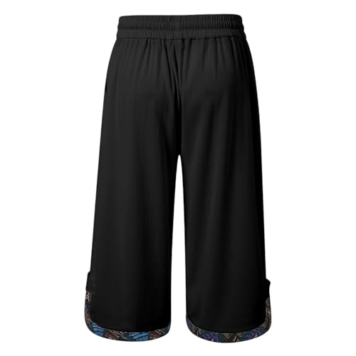 Shorts de lino para niña cómodos estampados con bolsillos 4