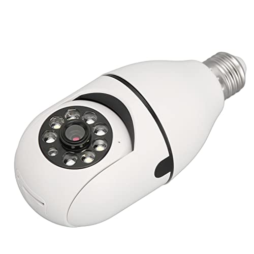 Camara Vigilancia WiFi Interior Exterior, Cámara de Seguridad con Bombilla, Camera vigilância, 360 ​​Grados 1080p Cámara de Vigilancia HD Bulb Inteligente Panorámica para el Hogar