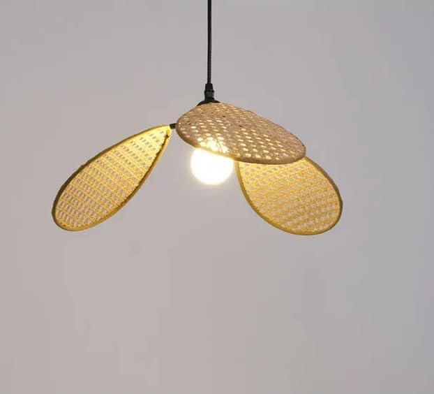Lampe à suspension en rotin naturel D45CM pour adoucir la lumière trop vive du salon