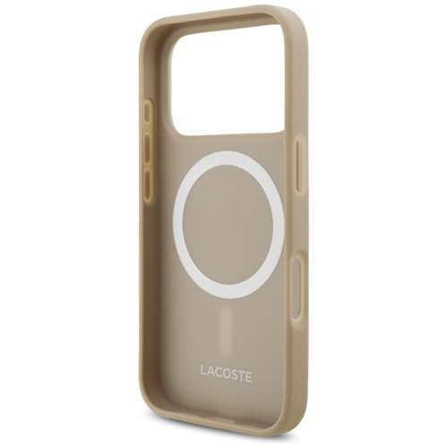 Coque MagSafe iPhone 17 Pro Lacoste Petit Piqué avec grip antidérapant et vernis