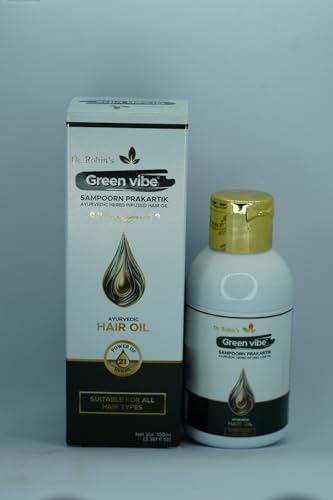 Sampoorn Prakartik Ayurvedic Hair oil For Men & Women | Promotes Hair Growth & Reduces Hair Fall | With Kapoor Kachri, Amla, Coconut | Mineral Oil Free | 100 ml