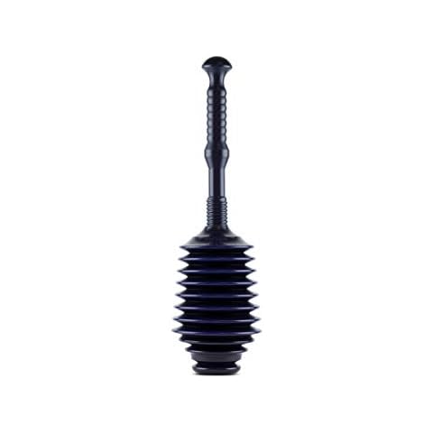 Master Plunger MP100-1 Heavy Duty Toilet Plunger Clears, Kitchen Sinks, Garbage Disposal and, Toilets Fast. Equipped with Patented Automatic Air Relief Valve, Navy Blue Cover