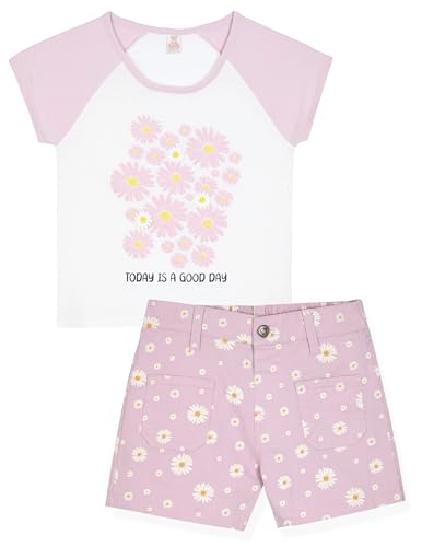 Image of Sweet Butterfly Girls Jeans Short Sets - 2 Piece Girls Clothing Set