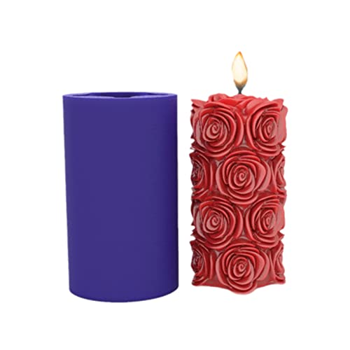 Moule cylindrique en silicone rose 3D durable pour moulage architectural