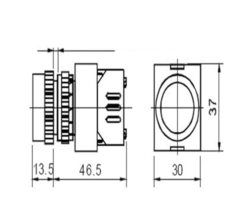 Luz indicadora 12V de 22mm roja para paneles de control 2