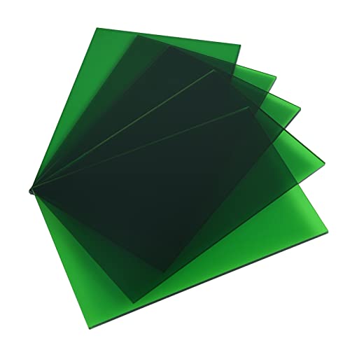 5 Pack Acrylic Sheet Green Transparent Colored Translucent Sheets Easy