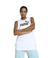 PUMA Women's Essential Logo Tank Top, White, 2XL