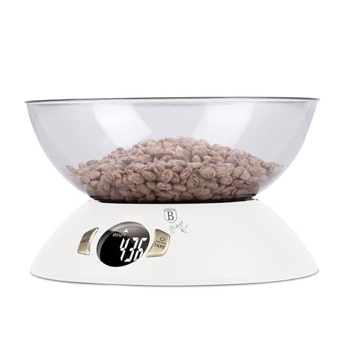 Berlinger Haus Bilancia digitale a ciotola/Sahara Collection/Bilancia da cucina elettronica/Affidabile, funzionale, robusta e facile da usare/colore crema opaco