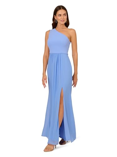 Image of Adrianna Papell One Shoulder Chiffon Gown