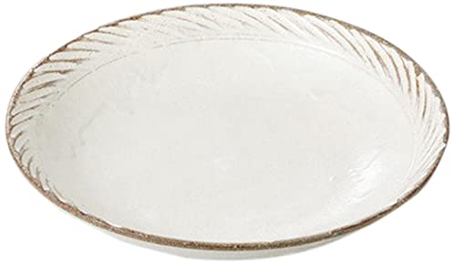 せともの本舗 Set of 3 Konobiki Gokusa 7.0 Deep Plates (8.3 x 1.5 inches (21.2 x 3.8 cm), 15.2 oz (430 g), Japanese Plates, Japanese Dishes, Restaurants, Commercial Use,