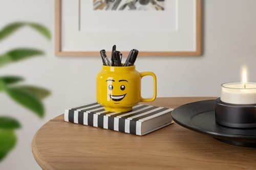 Room Copenhagen LEGO Ceramic Mug, Happy Boy Face, Small, 7.6 Fl. Oz. (225 mL)