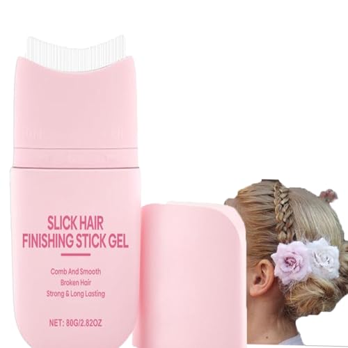 gel Sleek Bun para niños, fijación de pelo infantil, palo de cera con peine