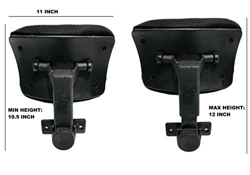 Image of GOYALSON Office Chair Headrest Visitor revolving Chair Head Rest Spare Parts Accessories Chair with nut Bolts and Key Easily fit to Every Chair