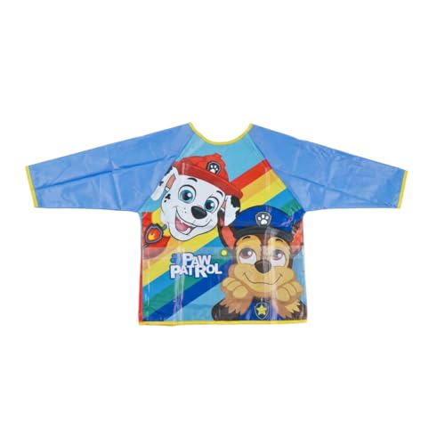 My sweety pop | Tablier Peinture Enfant Pat Patrouille Bleu | Blouse Activités Imperméable Manches Longues | Protection École et Cuisine 2-4 Ans | Design Officiel...