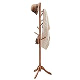 VASAGLE Perchero de Madera Maciza, 3 Alturas Ajustables, 51,1 x 44,3 x 177 cm, Ropa, Sombrero, Salón, Dormitorio, Oficina,...