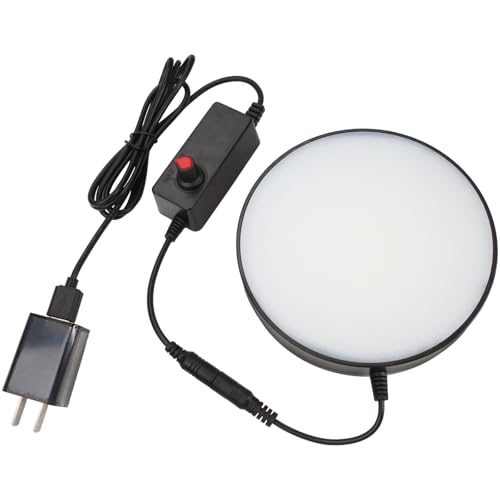 Microscope LED Ring Light Illuminator – Adjustable Brightness White Light Source with Power Adapter, Replacement Accessory for Laboratory Stereo Microscopes (US Plug)