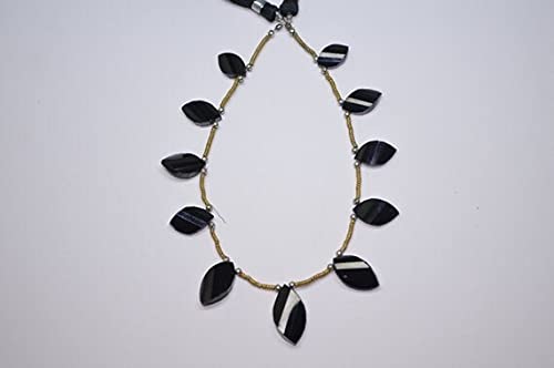 Spinelle noire step cut perles marquises torsadées de 12 à 19mm LKBEADS