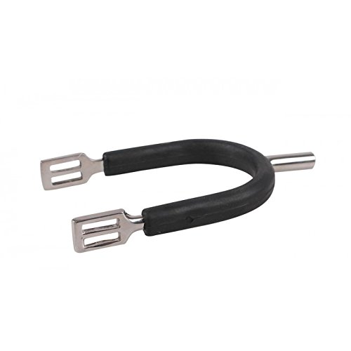 Éperons caoutchouc Femme Chromé QHP argenté pour stabiliser la jambe sans rayer les bottes