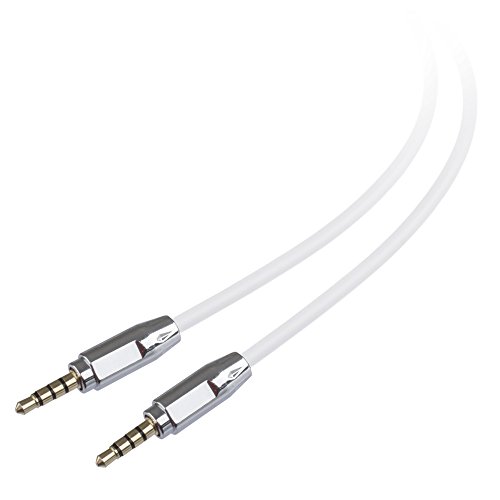 Lilware Rubberized 35 Inches (90 cm) Aux Audio Cable 3.5mm Jack Male to Male Cord For Multimedia Devices - White - Image 3