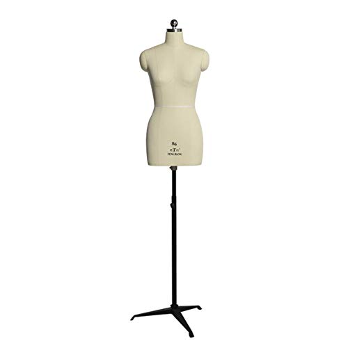 Maniquí de Medio Cuerpo Femenino, maniquí de Sastre con alfileres para Taller de Costura y reconstrucción de Ropa, maniquí de Torso Ajustable (Extra Grande B)