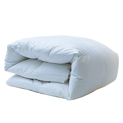 Soft Fluffy Goose Down Comforter King Size for All Seasons White Down Cluster Duvet Inserts,Space Capsule Design,750 FP,100% Natural Cotton Cover, 8Tabs,Silent Duvet for All Sleep Positions