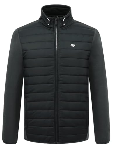MoFiz Chaqueta Softshell Hombre Abrigos Warm invierno con Cremallera Gris oscuro XXL