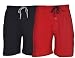 Hanes Mens Shorts with Logo Waistband 2-Pack (01005/010052X) -Biking Red -XL -2PK