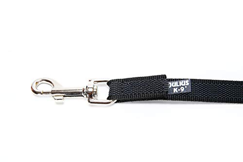 IDC Color & Gray gumierte Leine, 20 mm x 1 m ohne Schlaufe, Schwarz-Grau