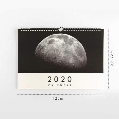 ZJY Calendario Jianwu mármol Estilo Planeta 2020 Calendario de Bricolaje Luna Calendarios de Pared 2019 Horario Diario Daily Planner Anual del Orden del día Organizador Calendario de Escritorio
