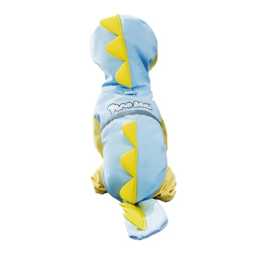 Hymist 犬用レインコート 犬カッパ 中型犬(ゴールデンレトリバー用)小型犬(ティードル用)専用 ペット雨衣 取り外し可能尻尾カバー 暴雨級防水 15000mmH?O 反射条付き 夜間安全 透明帽檐 牽引バックル付き (S(推奨体重1.5-2.5kg)