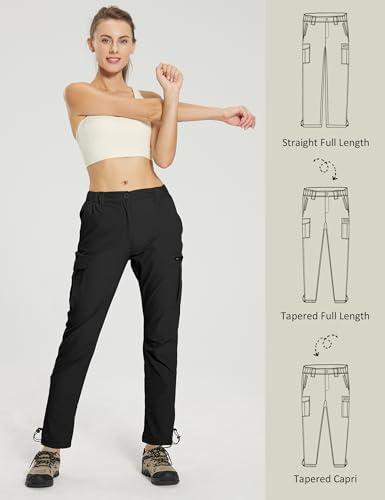 MOURCE Womens Hiking Pants Lightweight - Quick Dry Water Resistant UPF 50 Travel Pants with 7 Pockets & Adjustable Cuffs4