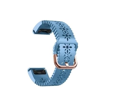 Bracelet 20mm Garmin Fenix 7S silicone premium et boucle design or rose
