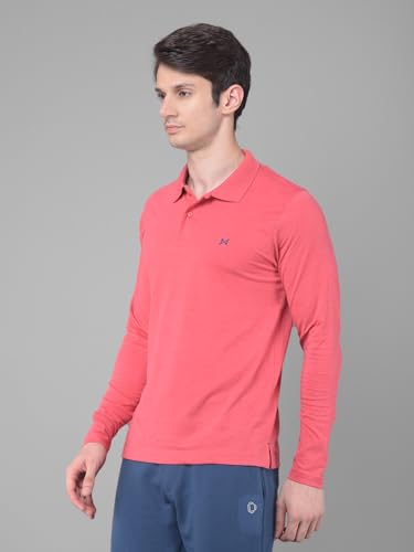 Image of Force NXT Polo Neck T-Shirt for Men Pack of 1 | Regular Fit T-Shirt for Men | Premium Super Combed Rich Cotton Polo Shirt | Men's Ultra Soft Full Sleeve T-Shirt