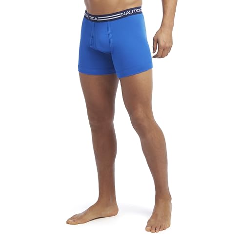 Nautica Men's Classic Cotton Boxer Brief Multi Pack3