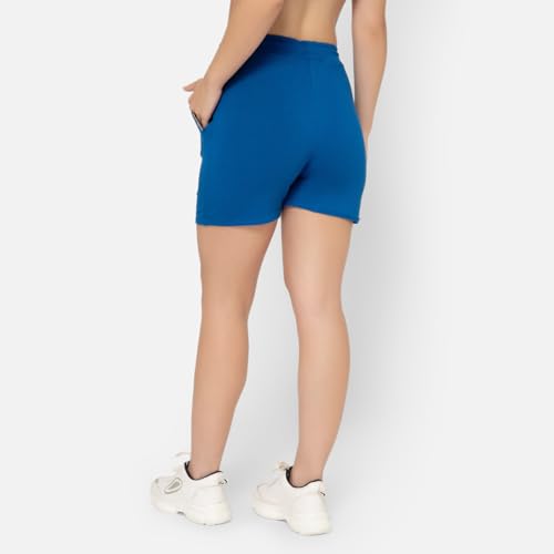 Image of Bummer Women's Solid Micro Modal Shorts | Relaxed Fit Casual Lounge Shorts with Side Pocket