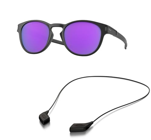 Oakley OO9265 Sunglasses Bundle: OO 9265 LATCH 926555 Matte Black and Large Black leash Accessory kit2