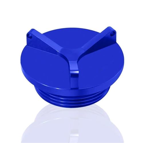 Bouchon de filtre à huile en alu CNC bleu avec vis de vidange pour Suzuki SV650X