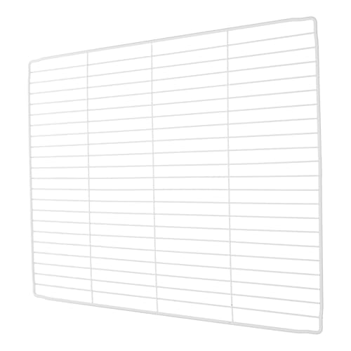 MUCKLILY Séparateur de Réfrigérateur Métallique en Fer 45×35 CM Grille Blanche Organisateur Multi-Sections pour Congélateur Coffre Optimisation de L'Espace et Circulation d'Air pour