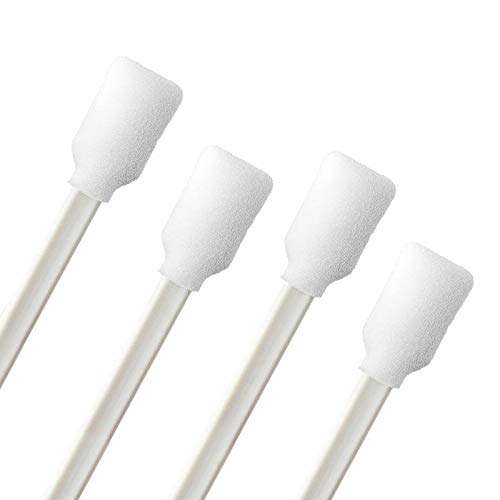 ZIZNBA (500 PCS) 5.1\" Square Rectangle Foam Cleaning Swab Sticks for Solvent Format Inkjet Printer Roland Optical Equipment-White