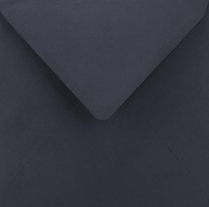 Netuno 25 square dark blue coloured envelopes DIN K4 153x153mm 6.02x6.02 inches 115gsm Sirio Color Dark Blu gummed pointed flap no window for wedding invitations greeting cards Christmas birthday RSVP