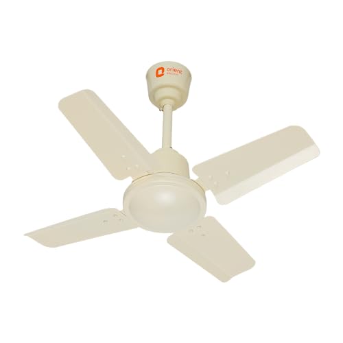 Orient Electric 600 MM New Air Plus | 4 Blade Small Ceiling Fan for Kitchen | 100% Copper Motor | Aluminium blades | 24 Inch Fan | 2 Years Warranty | Ivory