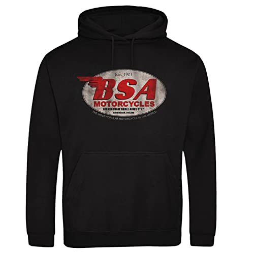 Tex-Ha England Chopper Oldtimer Motorrad Bobber Cafe Racer Route 66 Oldschool Hoodie Black XL