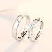 Imagen de LFWZY YANRR Par Anillo 925 Plata esterlina par Anillo Taladro Set Abierto Masculinas Damas para Anillo