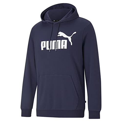 Puma Mens Essentials Big Logo Hoodie Hooded Sweatshirt, Peacoat, Large Us #TOP21