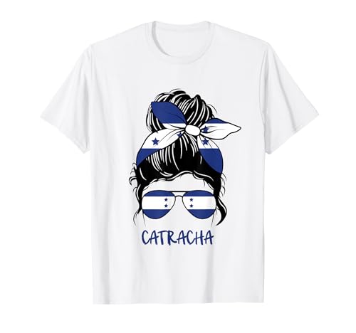 Catracha de soja para hondureños niña bandera de Honduras Camiseta