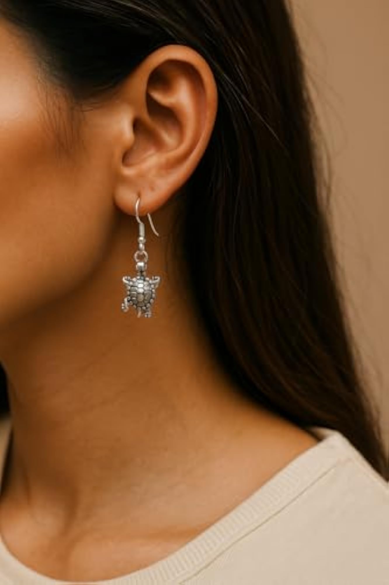 Women's Vintage Owl & Turtle Dangle Earrings, Whimsical Design