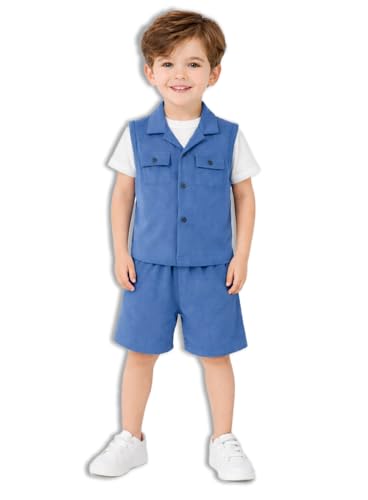 Image of 3BROS Kids Cotton Shirt Shorts Set for Boys Kids Clothing /Boys Clothing Set (Party /Festive) Wear