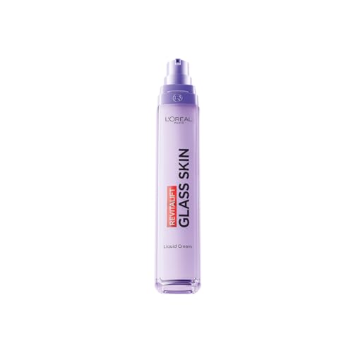 LOréal Paris Revitalift Glass Skin Liquid Cream: 1 drop for 100H Glowing Hydration With Hyaluronic Acid & Vitamins B3+B5+C for Dewy Plumped Glass Skin 50ml