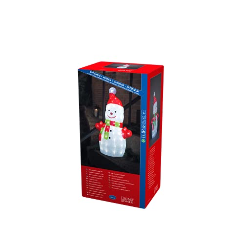 Konstsmide, 6297-203, LED Acryl Schneemann, klein, klar,24V, Aussen...