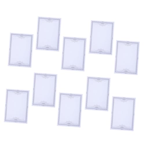Papier de certificat bleu à bordure de fleur par 50 feuilles pour récompenses
